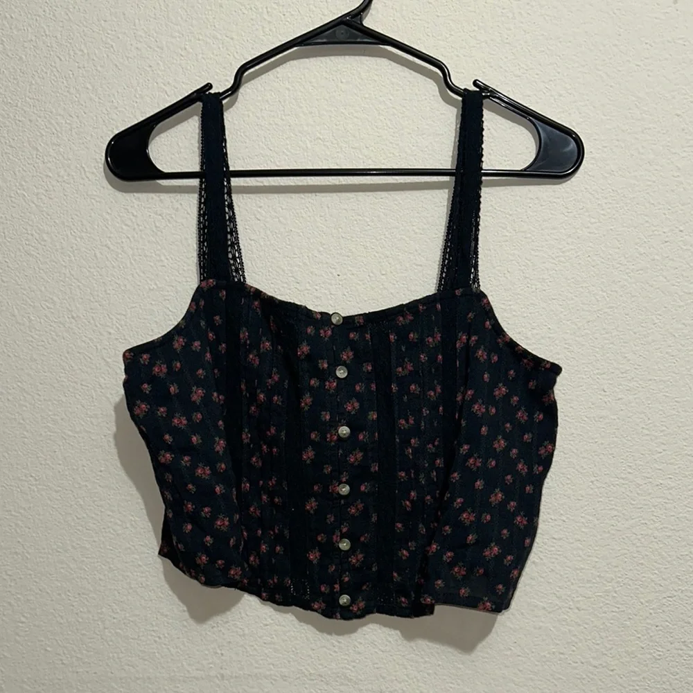 American Eagle Outfitters Blue Sleeveless Bustier Tank Top / box 50 - Picture 2 of 7